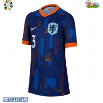 Nederland Matthijs de Ligt #3 Bortedrakt Dame EM 2024 Kortermet